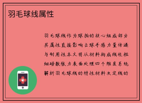 羽毛球线属性